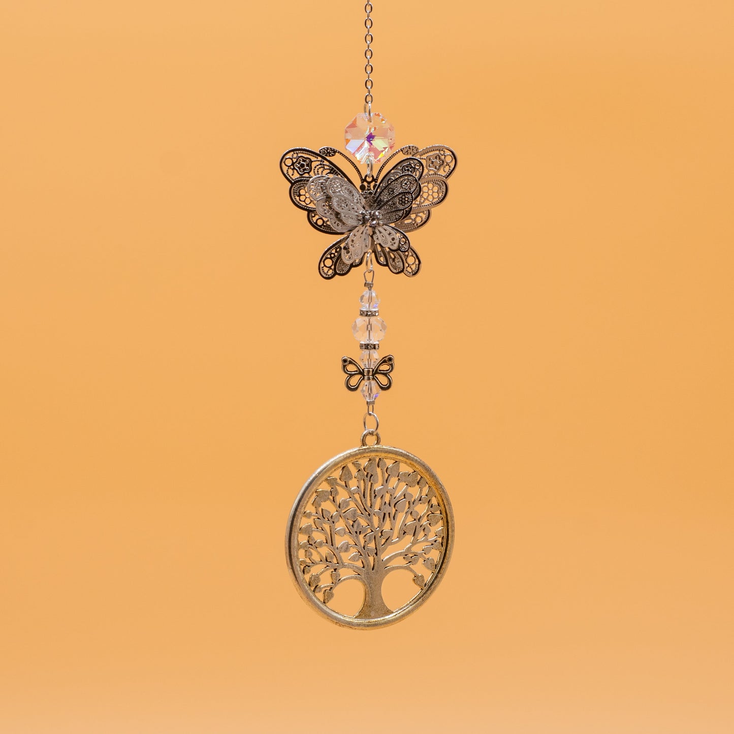 Atrapasol mariposa/arbol de vida