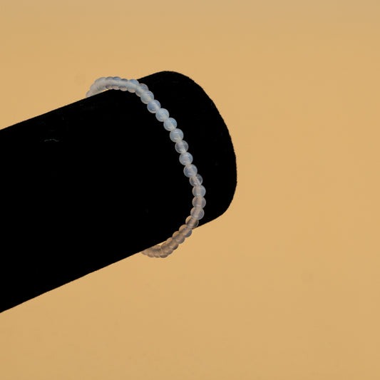 Pulsera cuarzo rosado, 3mm